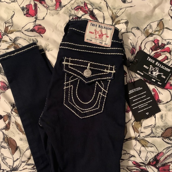 True Religion Jennie Curvy Jeans Dark Wash NWT - Picture 12 of 13